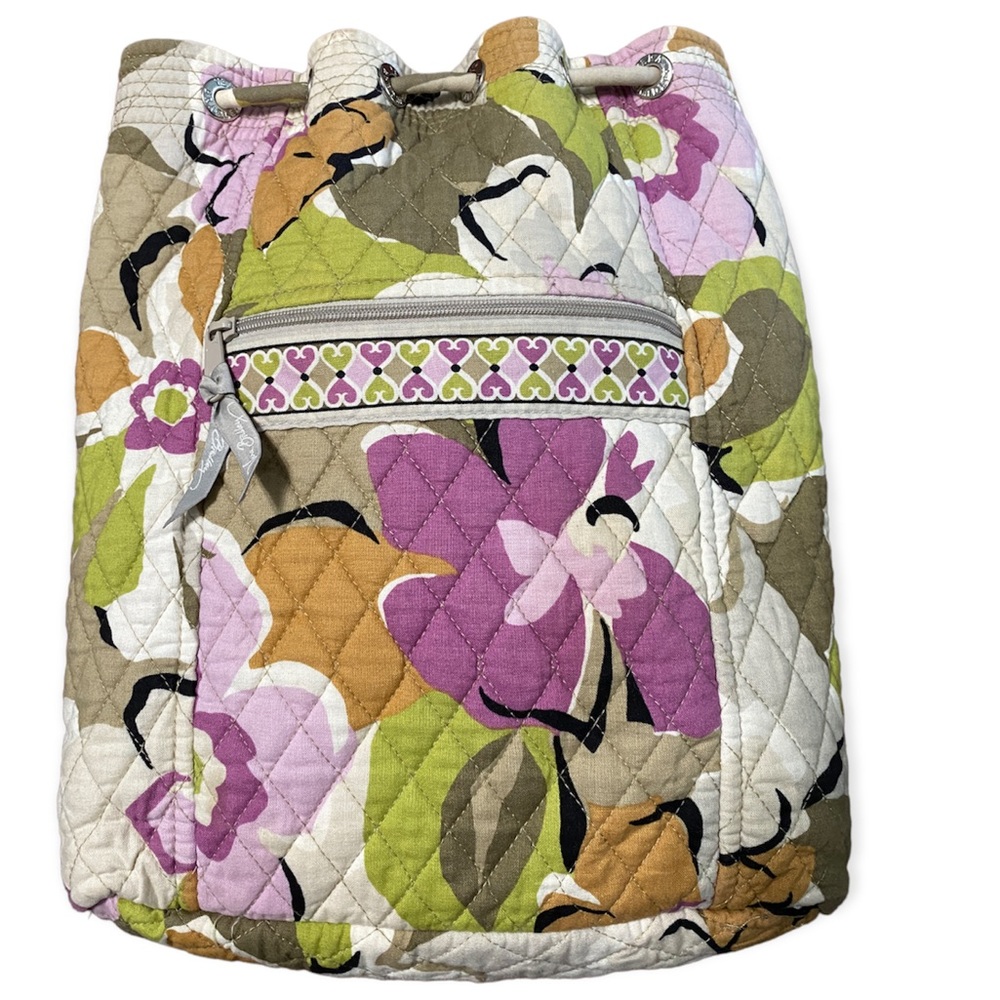 Vera Bradley quilted floral cinch multi purpose tote drawstring backpack